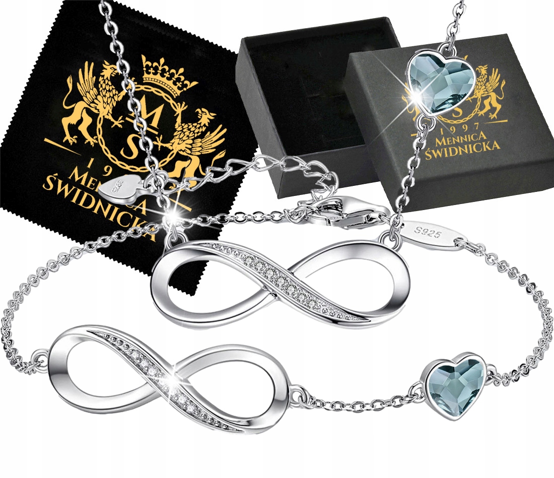 Sada šperků Stříbro 925 Náhrdelník a náramek Nekonečno Dárek