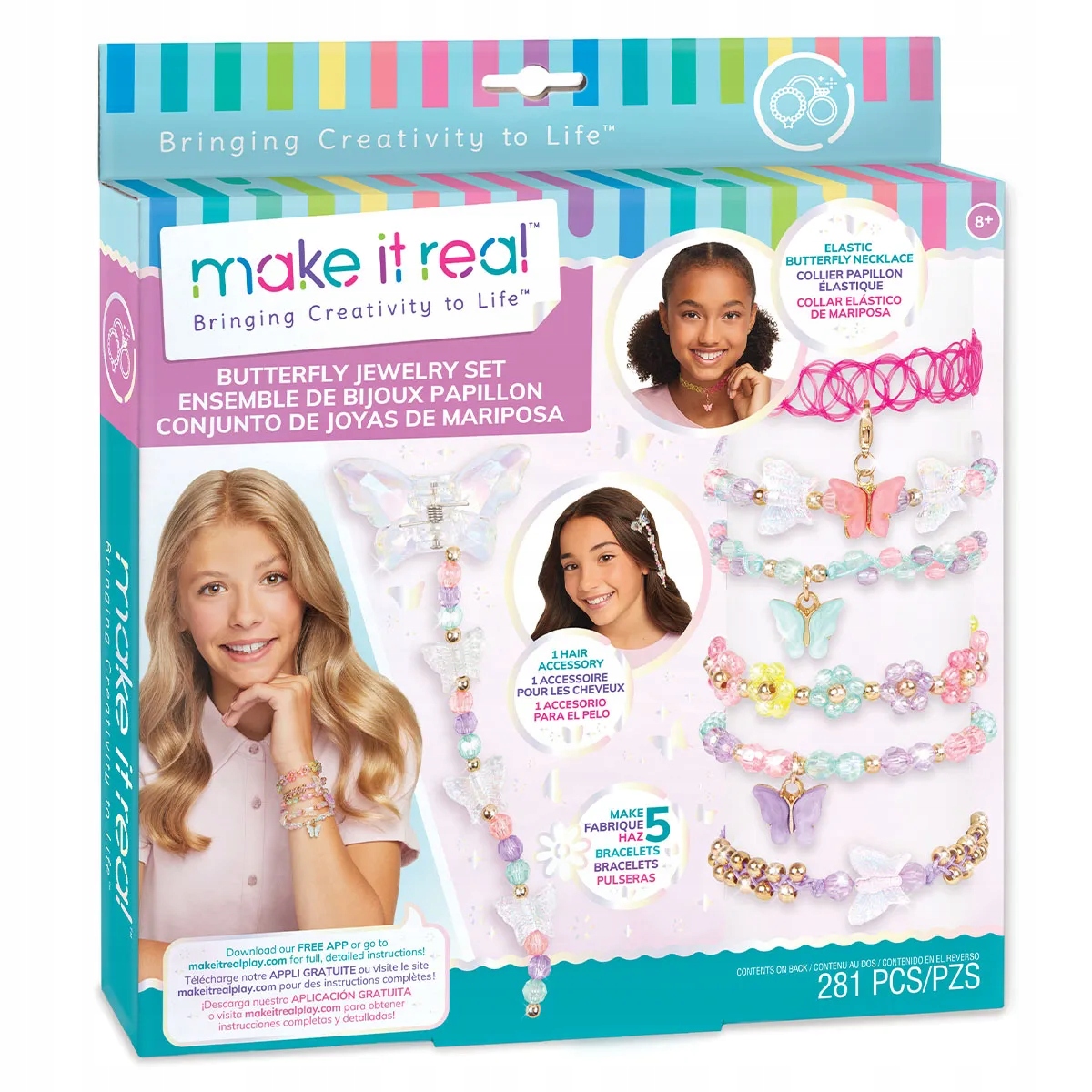 Make It Real Butterfly Jewelry set kreatywny zestaw do robienia bransoletek Marka Make It Real