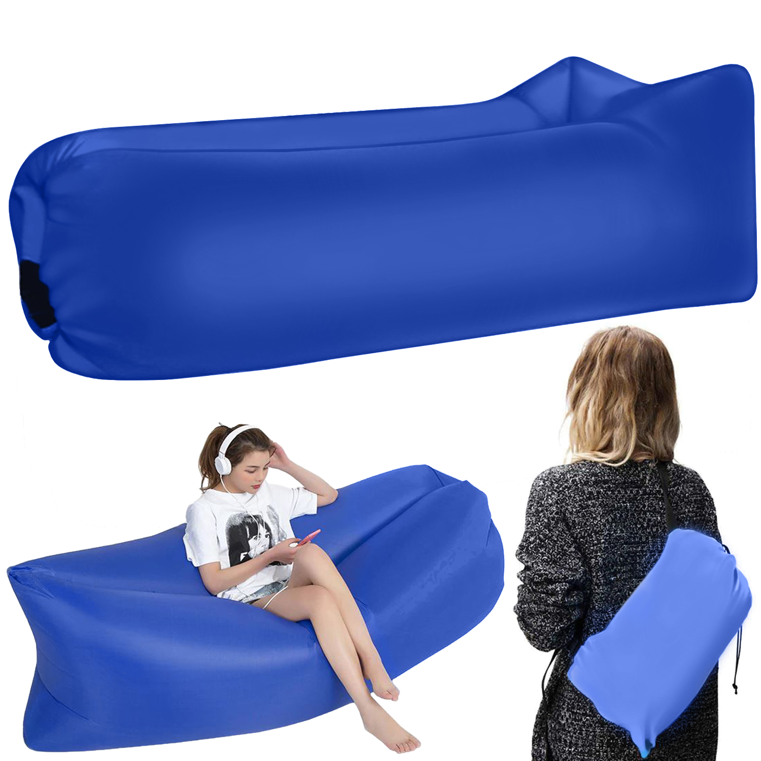 Materac Sofa Fotel Samopompujący XXXL do Wypoczynku na Powietrzu Leżak Łóżk