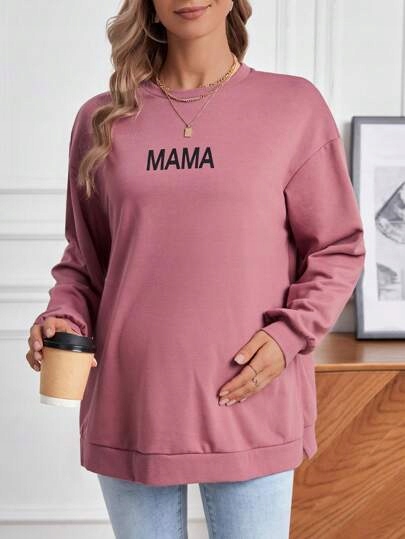 SHEIN BLUZA CIĄŻOWA RÓŻOWA Z NADRUKIEM 38 ŁJB Płeć kobieta