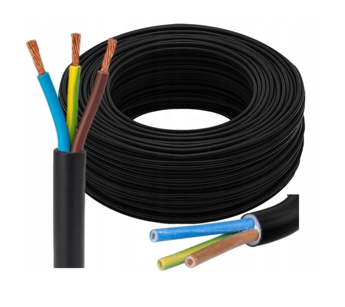 OMY 3x1.5 Przewód czarny, linka OMY3x1.5 NKT ZAMEL ELEKTROKABEL