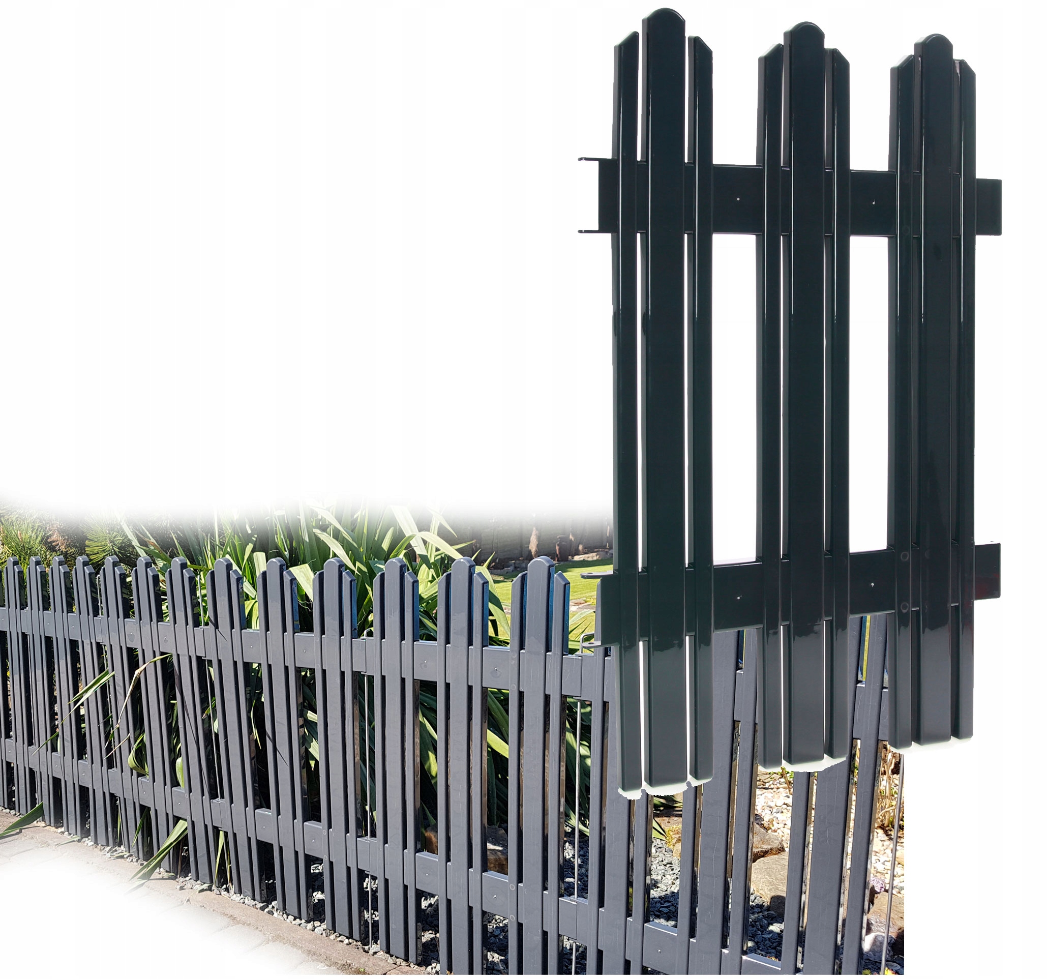 POLSKI MEGA PŁOTEK z PCV Wys 81cm GRAFIT, 1 panel