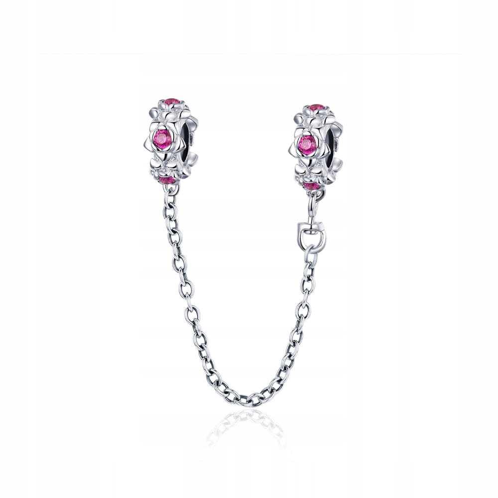 Stříbrný řetízek Ornamo ryzosti 925 Růžový zirkon