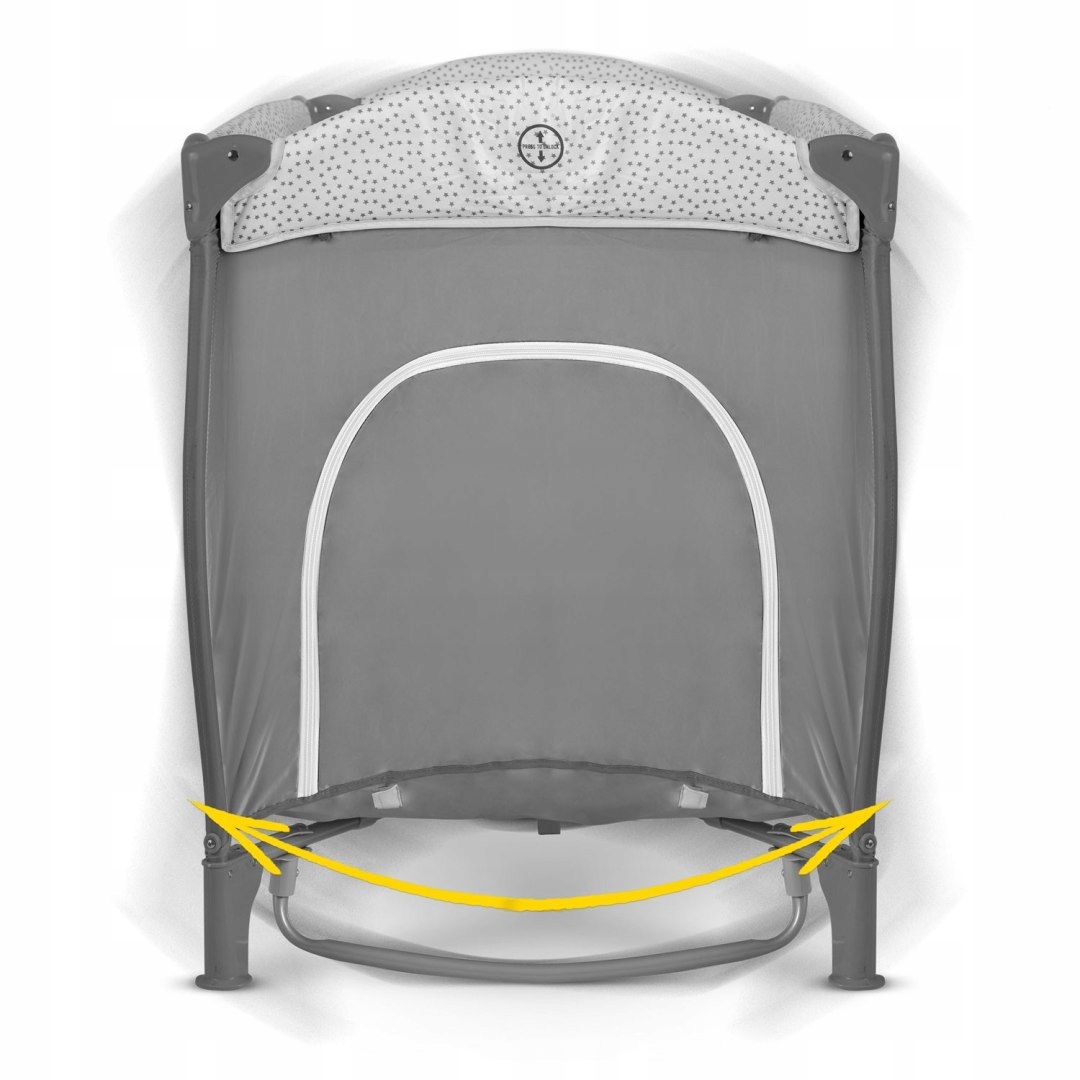 ŁÓŻECZKO TURYSTYCZNE SKŁADANE DWUPOZIOMOWE KOJEC RK-241 szare Marka Rickokids