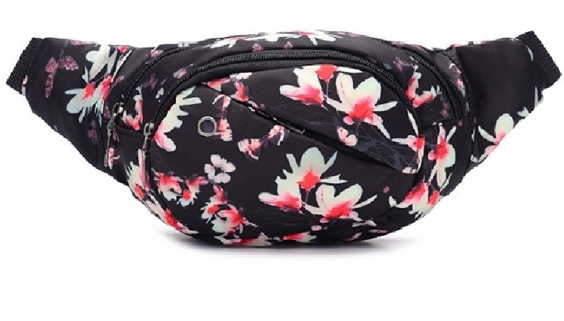 SASZETKA NERKA DAMSKA W KWIATY WIELOKOMOROWA