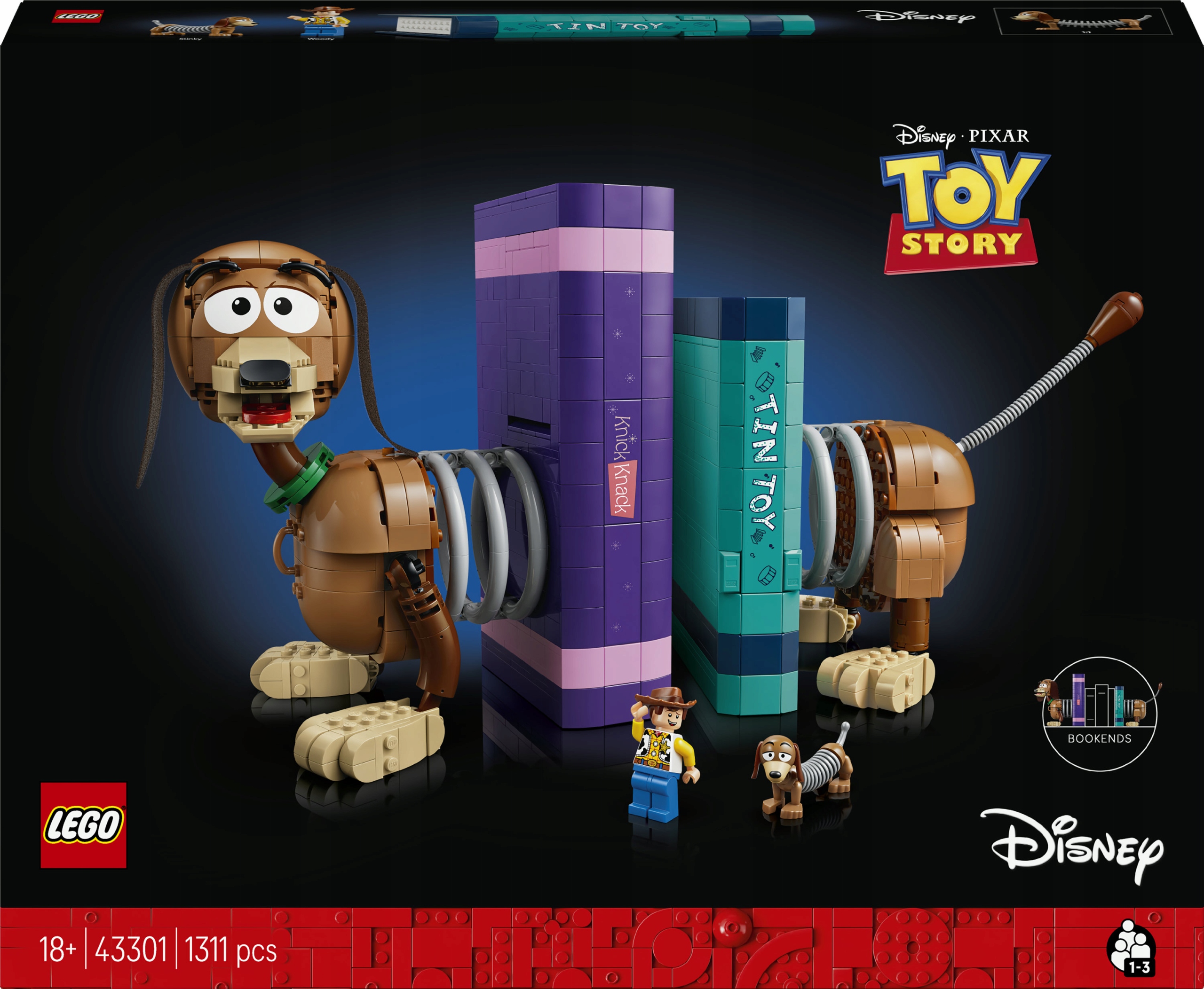 Lego Disney i Pixar Toy Story Cienki podpórki pod książki 43301
