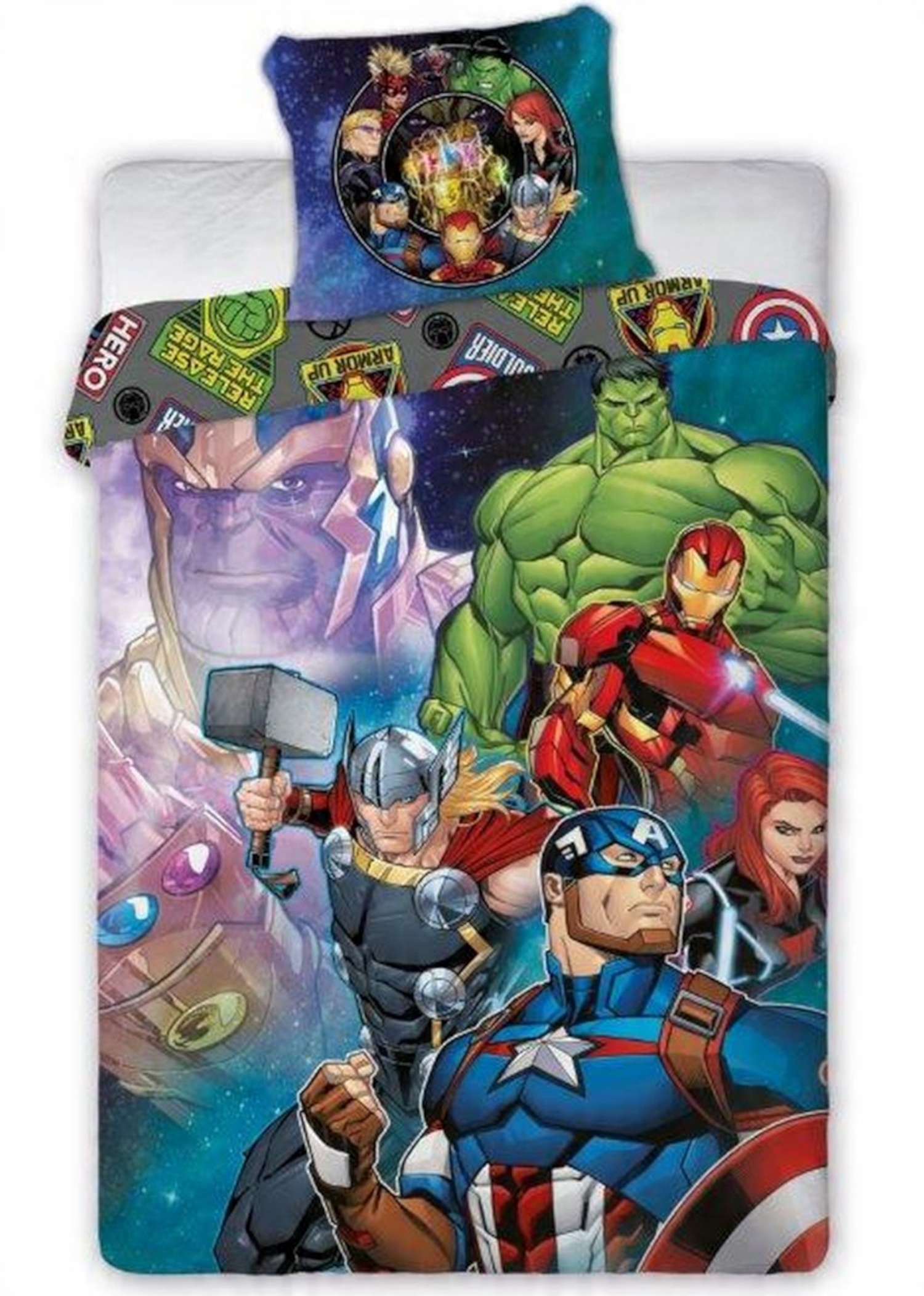 

Pościel Bawełniana 150x200 Avengers Komiks