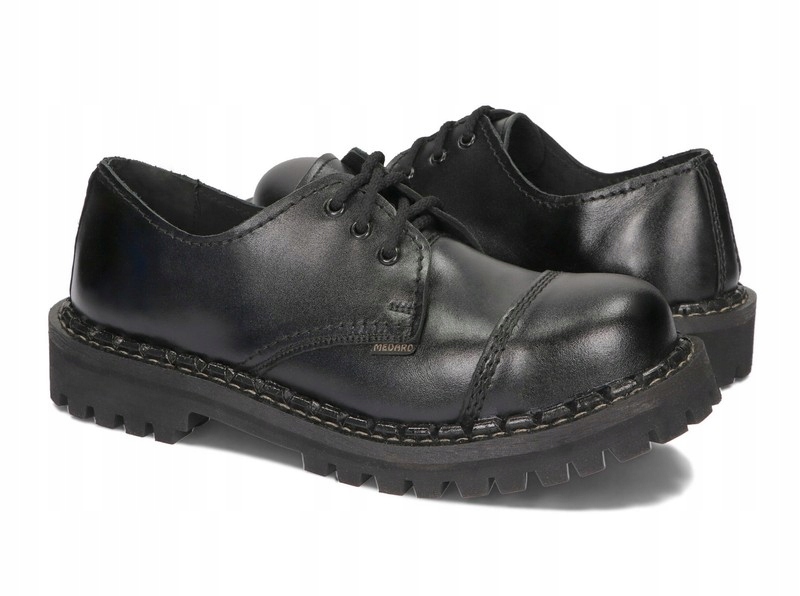 KULTOWE NISKIE GLANY STEELNOSE 066 CZARNY 41 Długość wkładki 26.8 cm