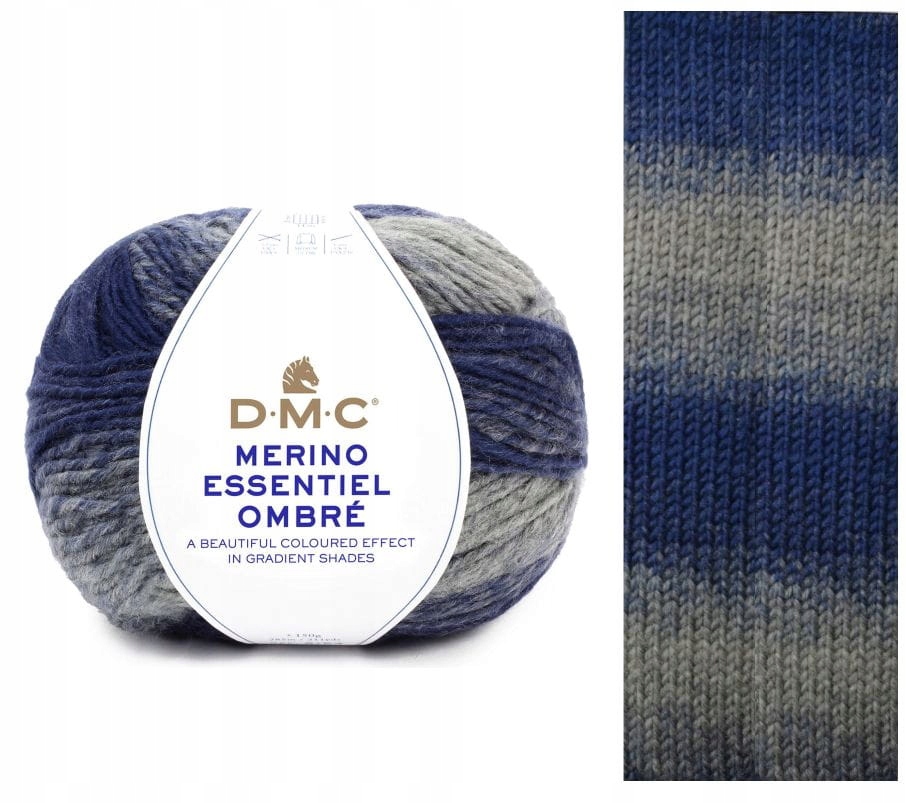 příze DMC Merino Essentiale Ombre kol.1002 popelavě modrá