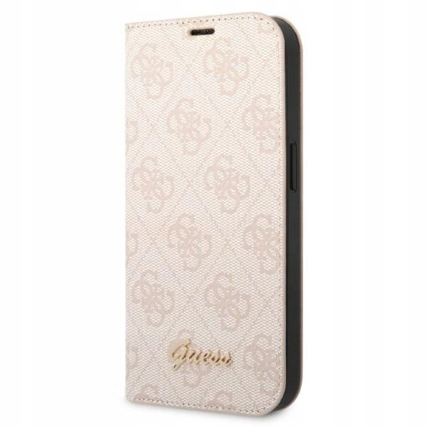 Guess pouzdro GUBKP14SHG4SHP iPhone 14 6,1" růžové 4G Vintage Gold Logo