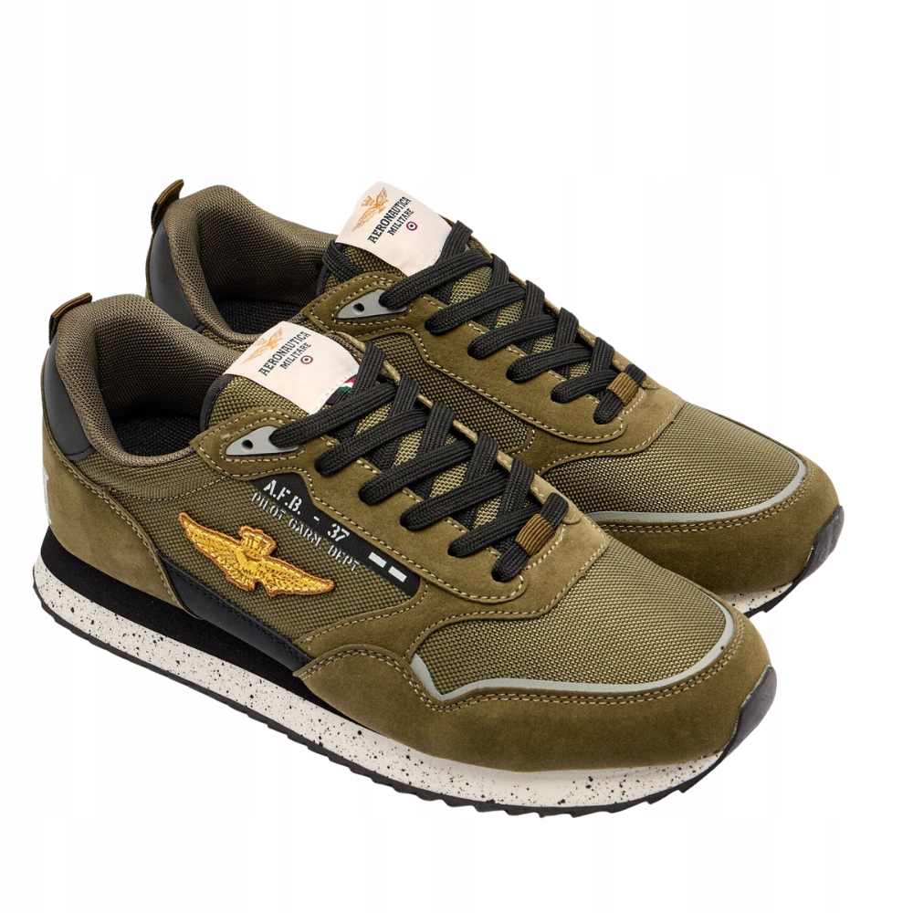 Aeronautica Militare Zelené pánské tenisky 43