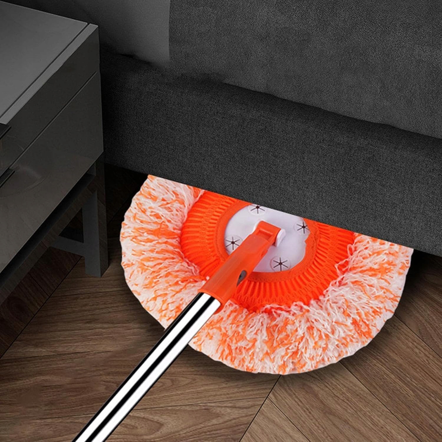 MOP DO MYCIA PODŁOGI SAMOCHODU 4 GŁÓWKI MOPA MIKROFIBRA ZDEJMOWANY 190CM Typ obrotowy