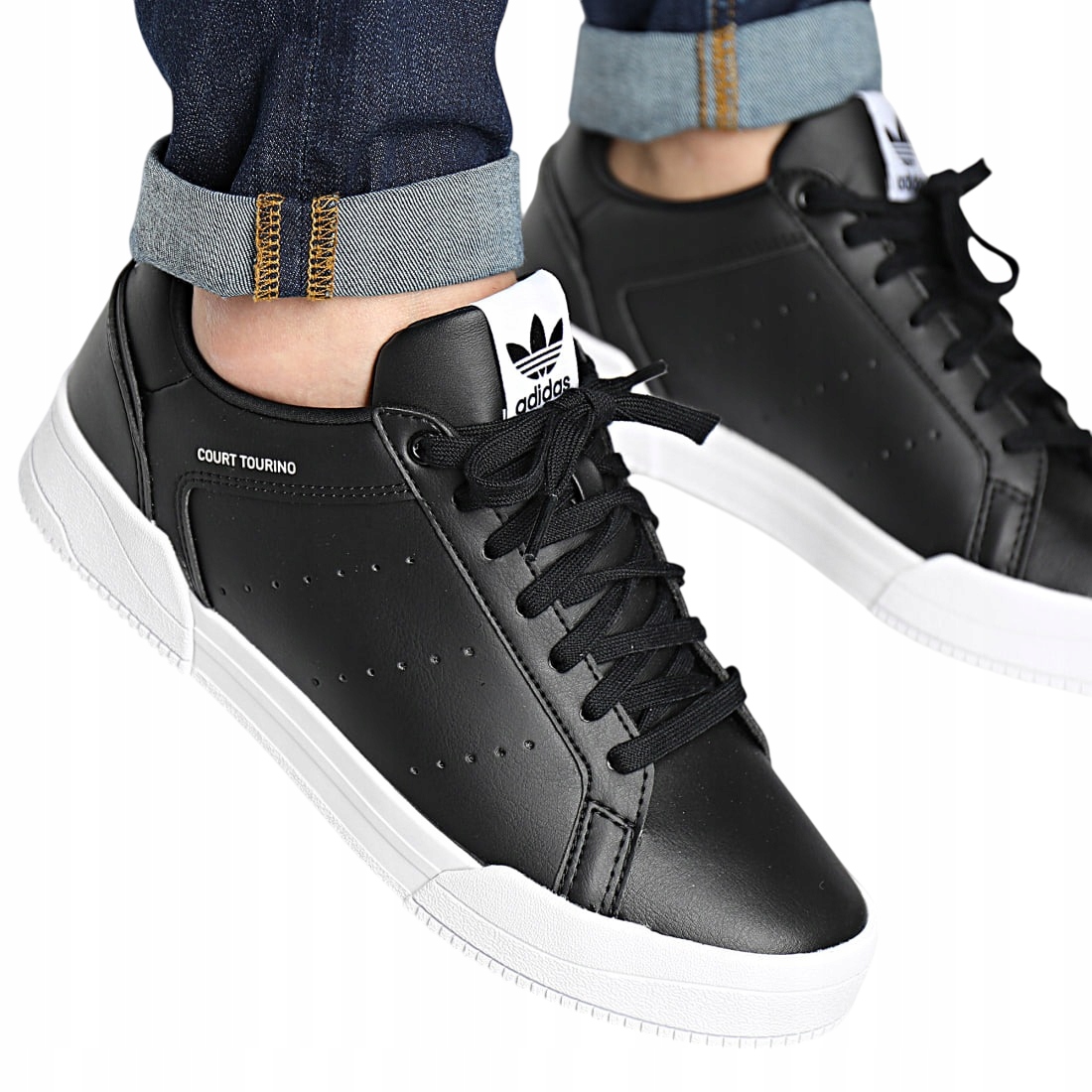 Boty Adidas Court Tourino Pánské Sportovní černé tenisky Tenisky