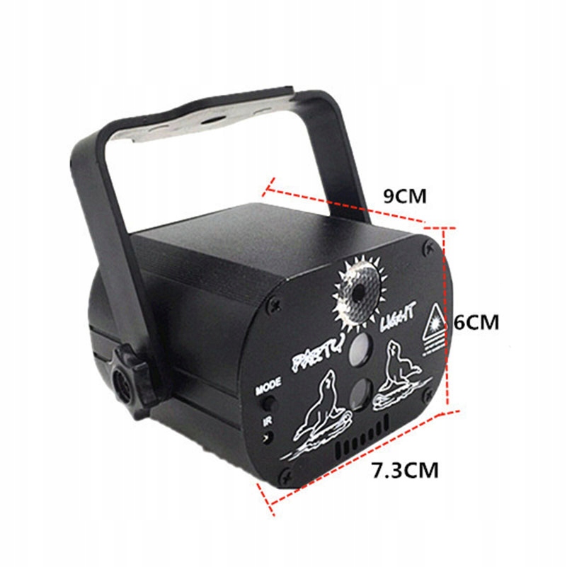 PROJEKTOR ŚWIATŁA LASEROWY ŚWIATŁA KOLOROWY USB Model H1081225-A