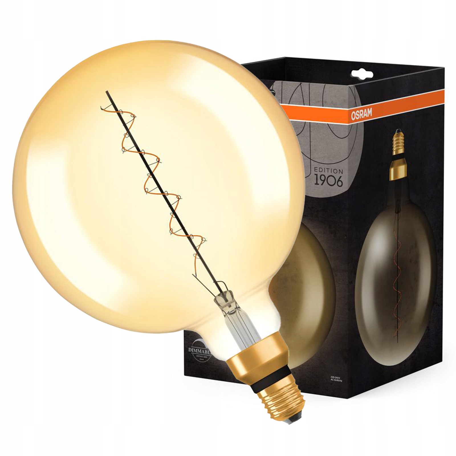 Led žárovka G200 E27 4.8W 33W 400lm 2200K Filament Vintage 1906 Osram