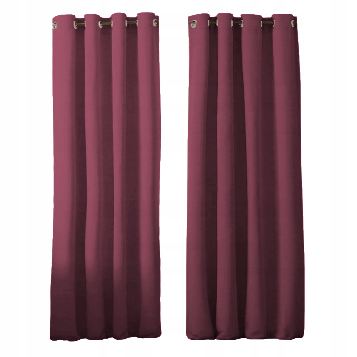 Komplet Závěsy Hotové Panama na Oka 145x250 matná indická růžová