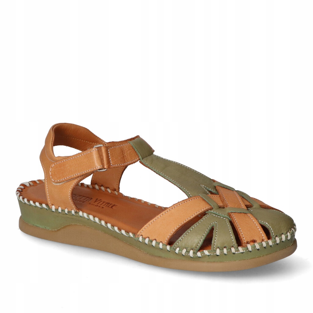 Sandály Loretta Vitale 746 Zelené/Hnědé lico 38