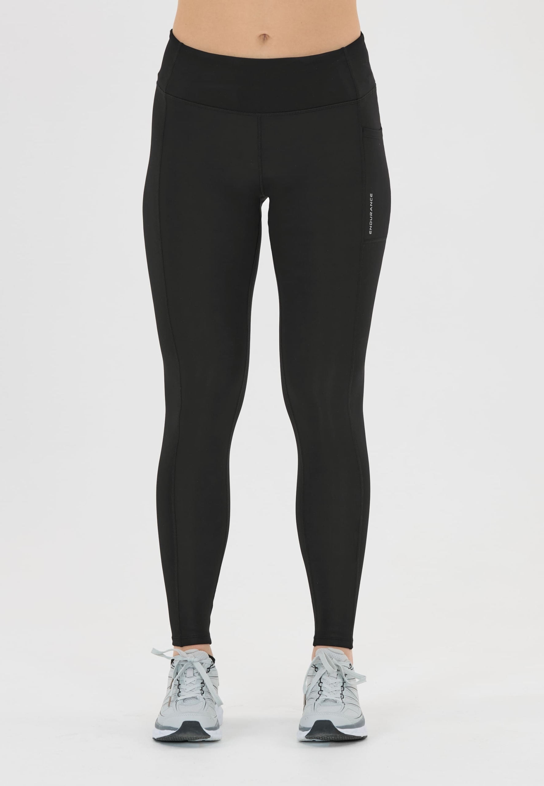 Legginsy do biegania ocieplane damskie Endurance Strong Winter czarne