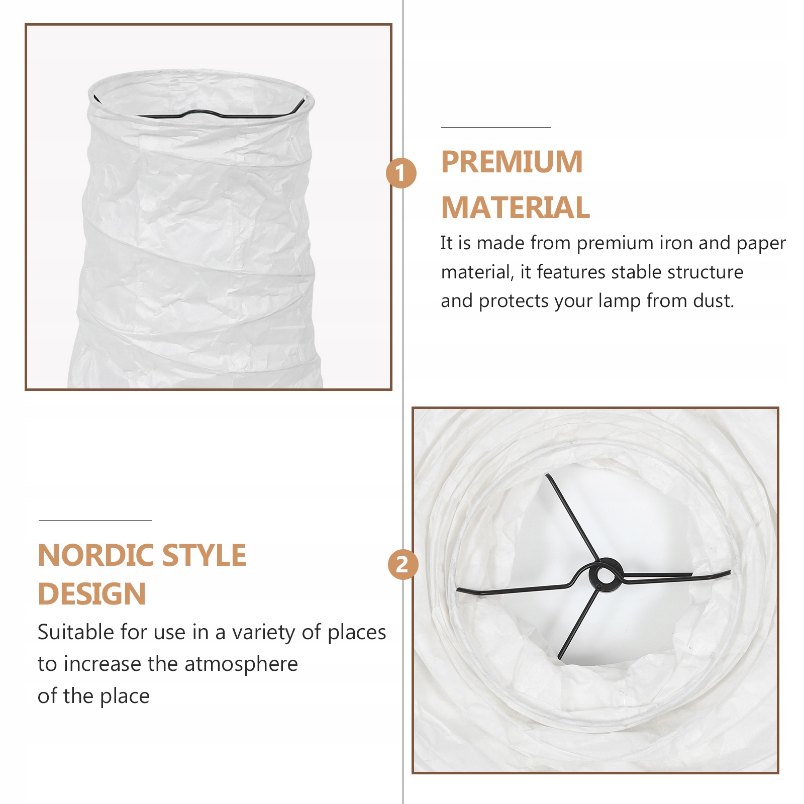 WYMIENNY PAPIEROWY ABAŻUR DO LAMPY STOJĄCEJ Długość/wysokość 36 cm