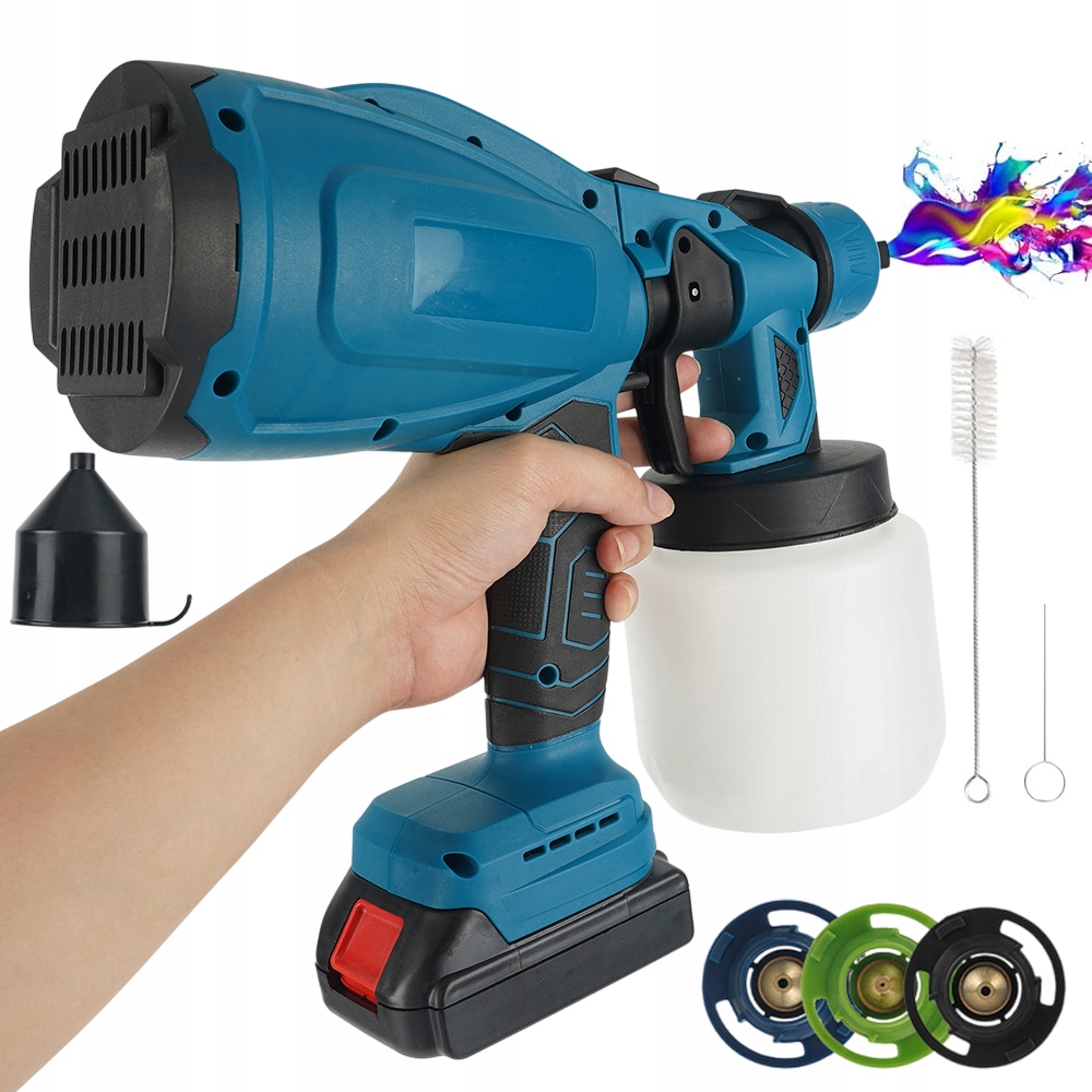 Malířská Pistole Na Stěny Agregát Pro Malování Stěn 3 Trysky Diy 1000 ML 2AKU