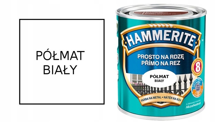 

Hammerite Farba Na Rdzę Biały Półmat 0,25L