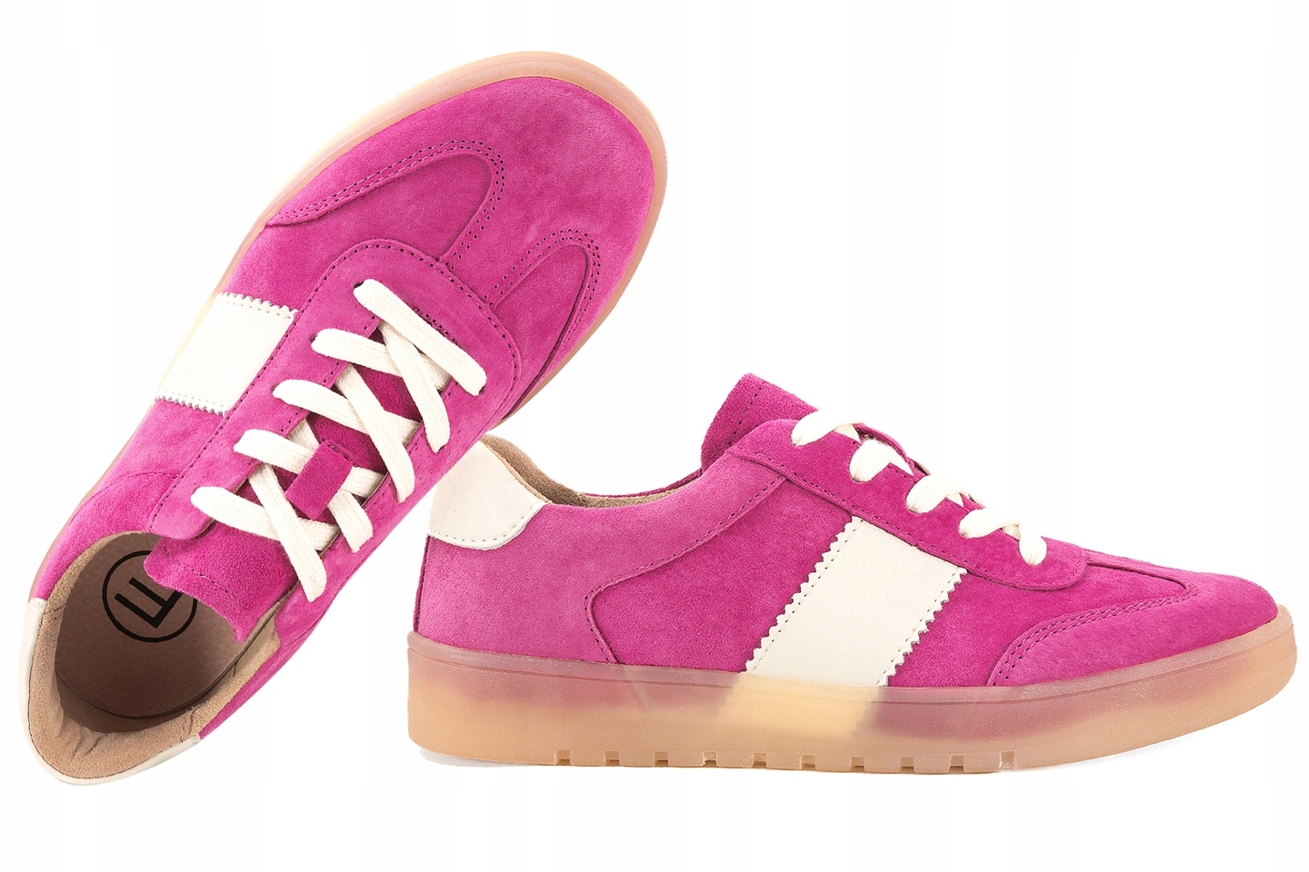 Filippo DP6770 Dámské Polobotky Sportovní Kožené Tenisky růžové Fuchsiové 37