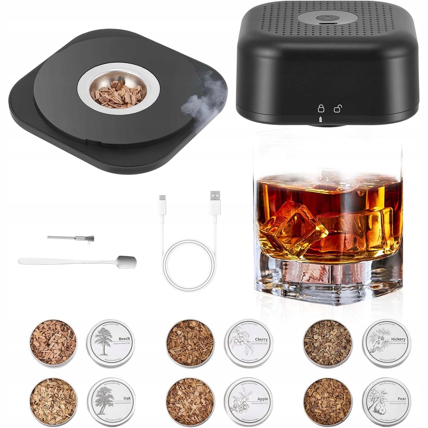 Sada Na Uzení Koktejlů Automatický Barový Smart Smoker Jako Dárek