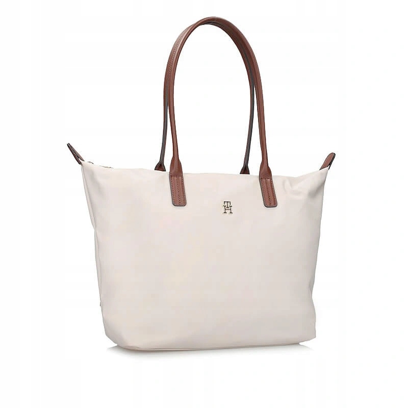 Dámská kabelka Tommy Hilfiger AW0AW17711 Aeo Popette Tote krémová shopperka