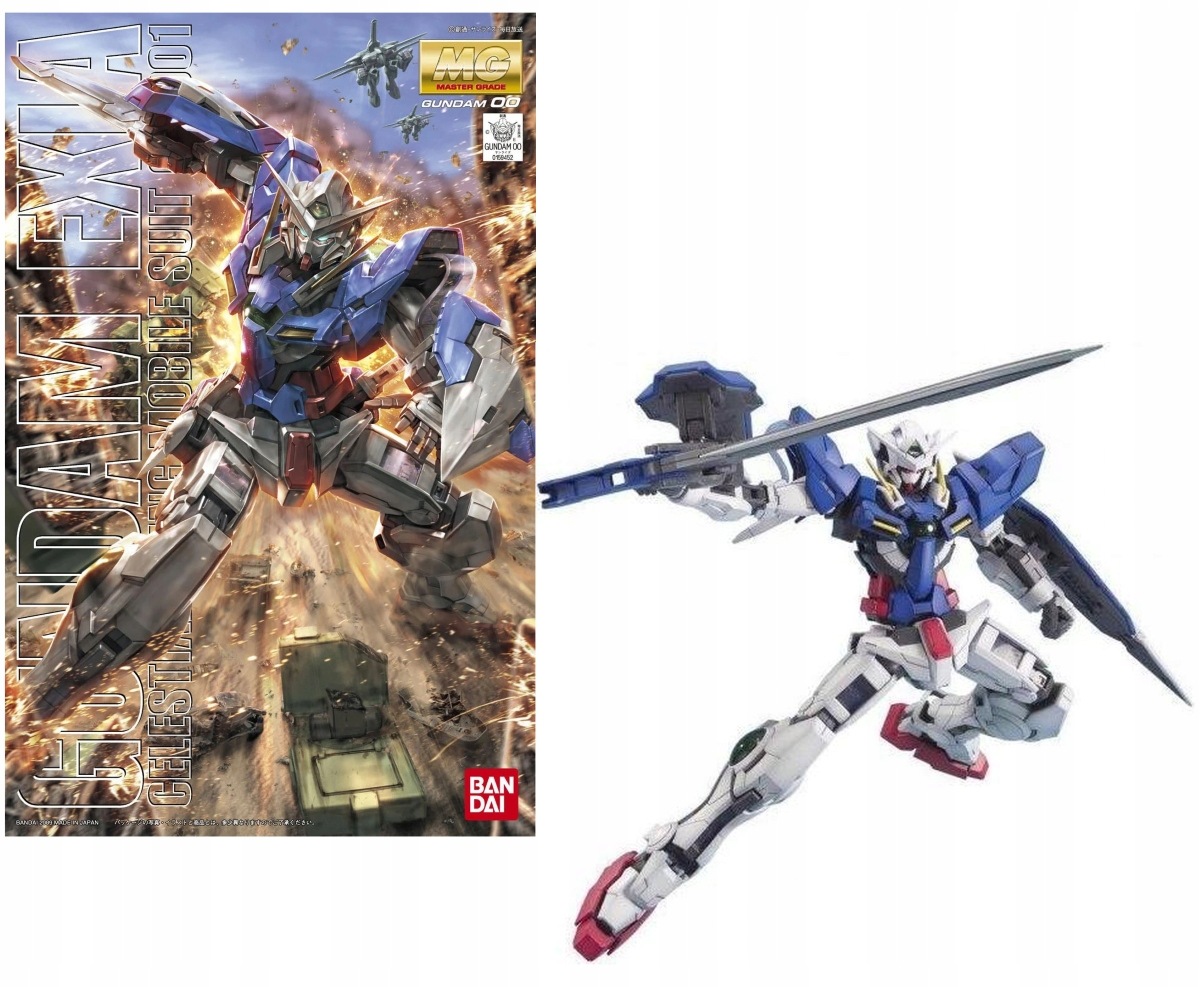 Bandai Mg 1/100 Gundam Exia Master Grade Gunpla model pro skládání