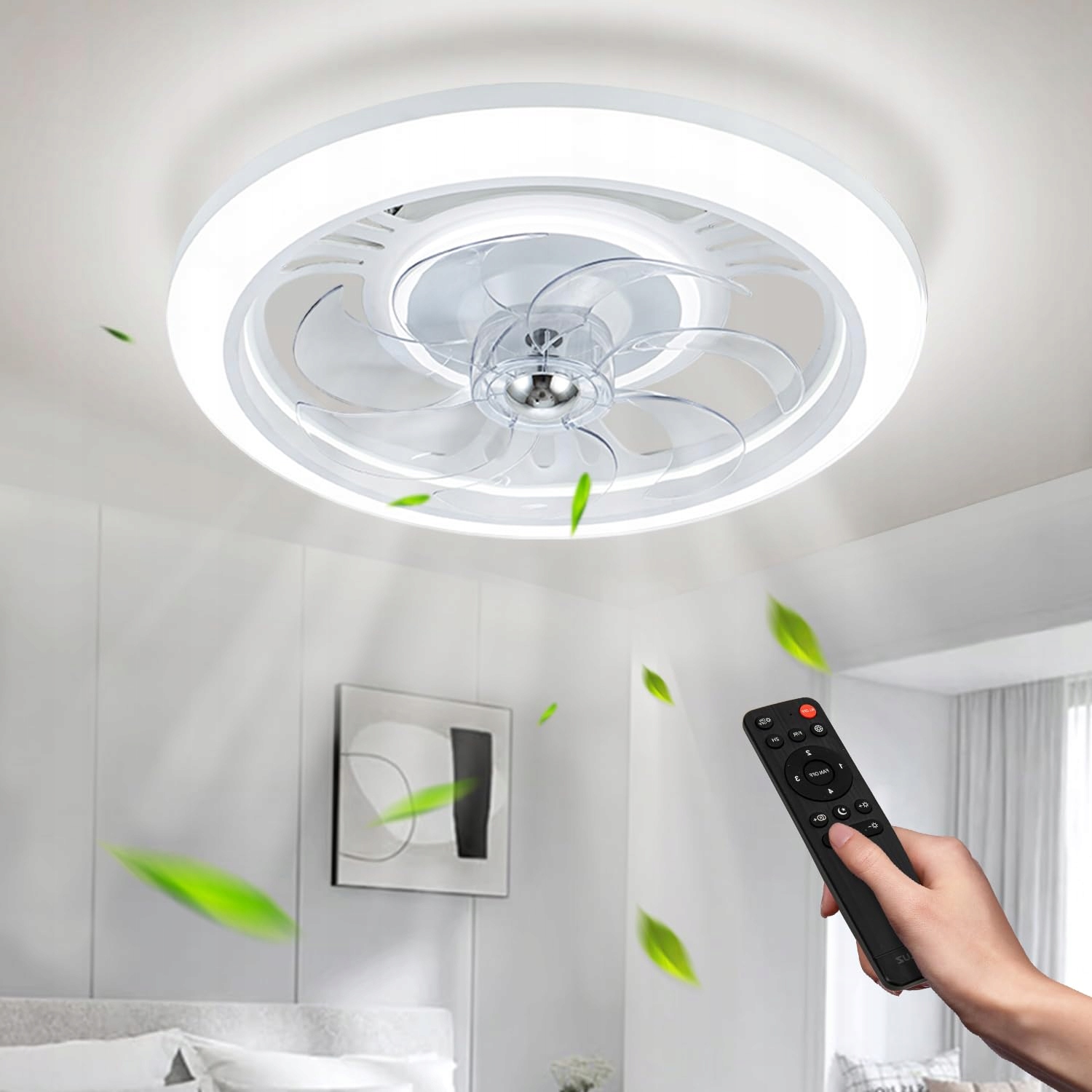Izowe Stropný ventilátor 48 cm s osvetlením a 4 rýchlosťami