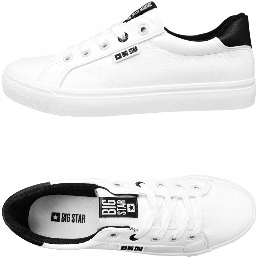 

Białe trampki damskie Big Star ekoskóra EE274312
