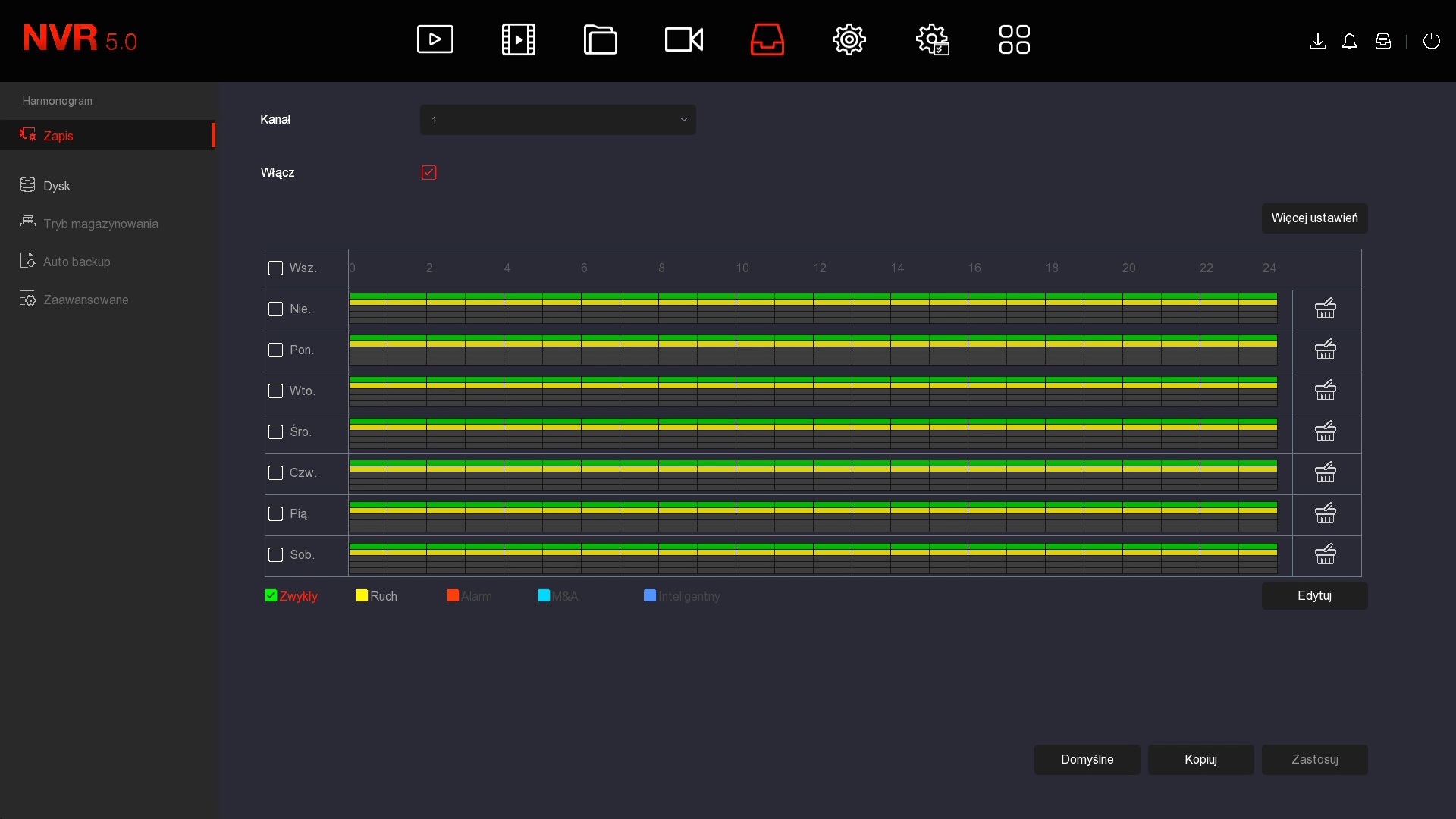 KOMPLETNY ZESTAW MONITORING 4 KAMERY 8Mpx WIFI 2TB Obiektyw stałoogniskowy