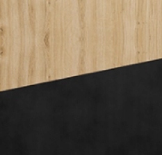 Szafa Przesuwna 150 cm Dąb Odwieczny + Czarny ASTROM JR - 2 Kolory Głębokość mebla 65 cm