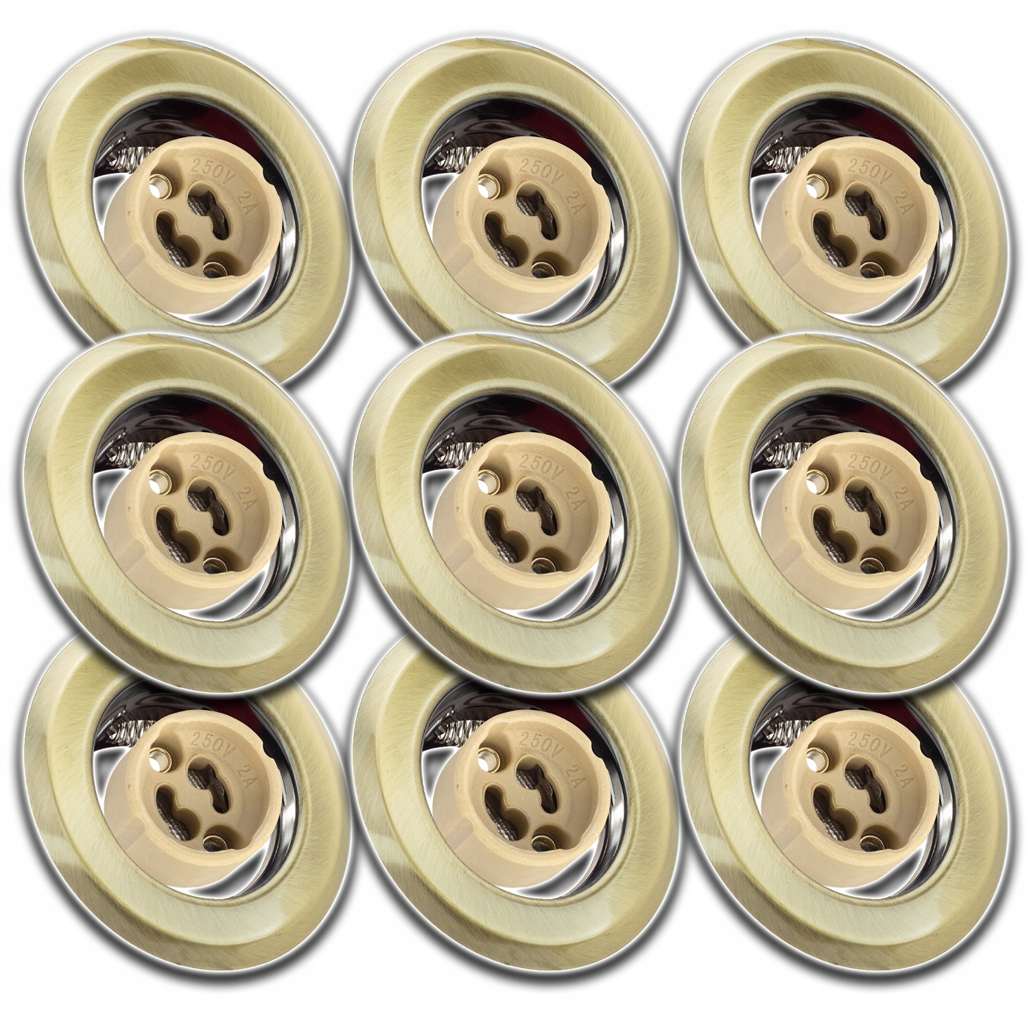 9x Kulaté Stropní Svítidlo Pod Omítku Zásuvka Konektor Pro Žárovku GU10