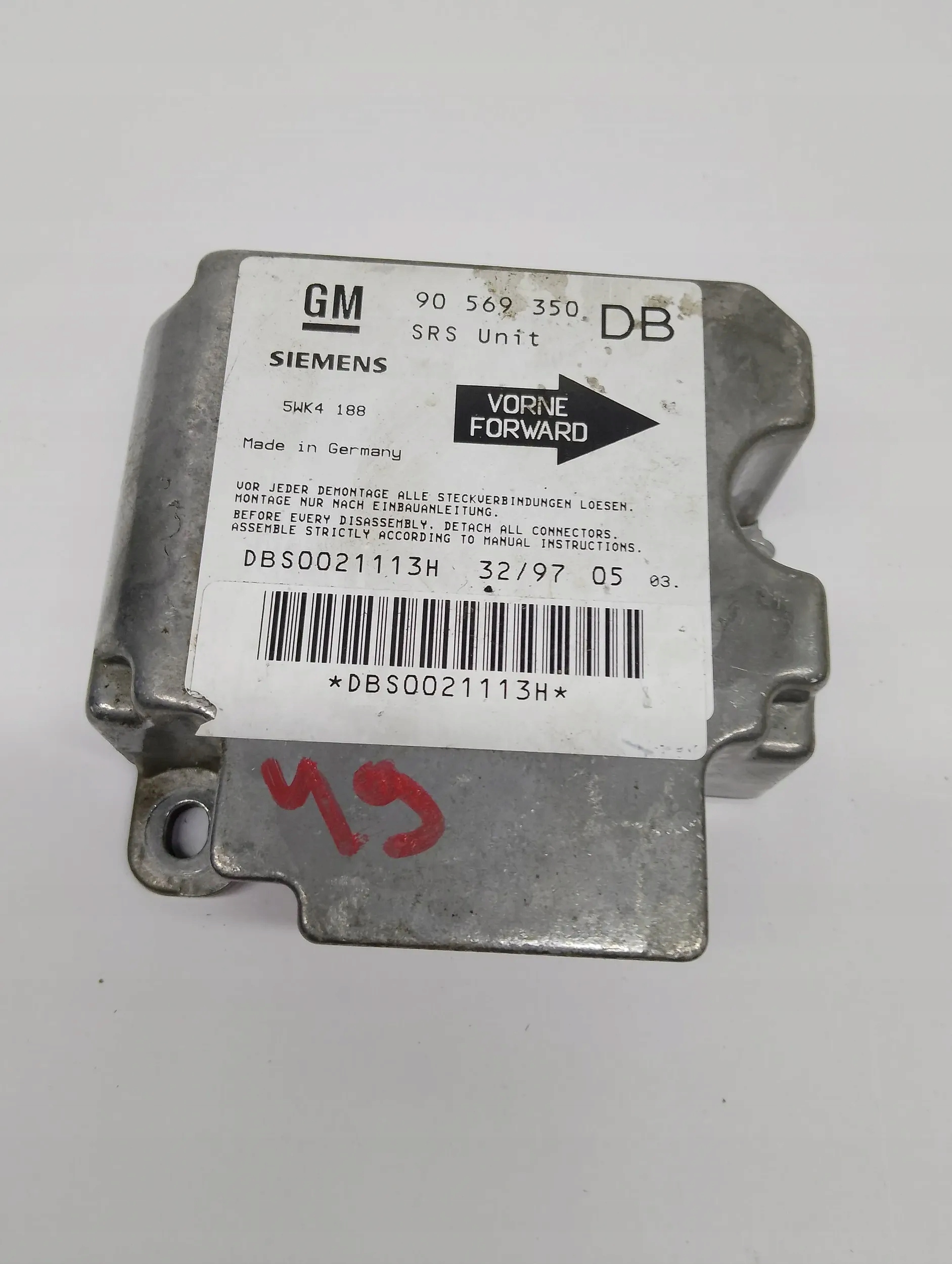 Sensor airbag Opel Vectra B 1,8 90569350
