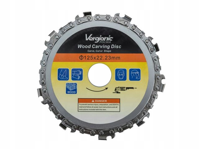 PIŁA ŁAŃCUCHOWA TARCZA DO DREWNA DO SZLIFIERKI 125