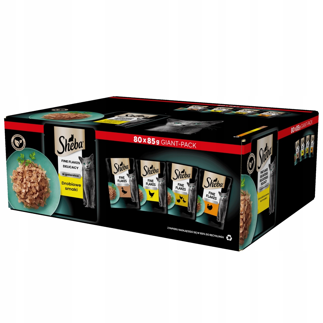 Sheba Delicacy Mokra Karma Dla Kota w Galaretce 80x85g Drobiowe Smaki