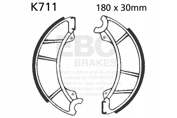 Szczęki hamulcowe EBC K711 (1 kpl.)