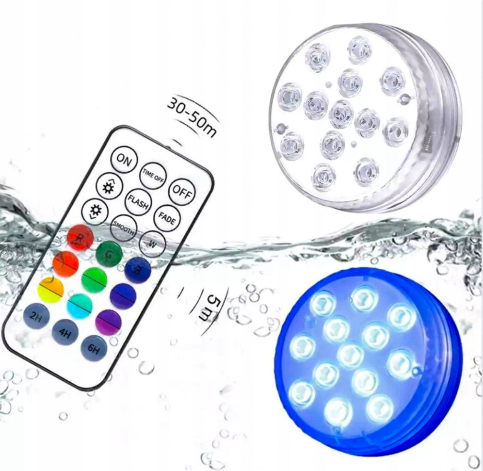 4x LAMPA LED DO BASENU JACUZZI BASENOWA 16 kolorów Moc 20 W