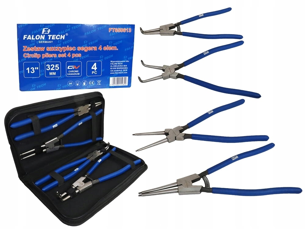 

Szczypce Do Pierścieni Segera 13" 325mm Zestaw 4EL