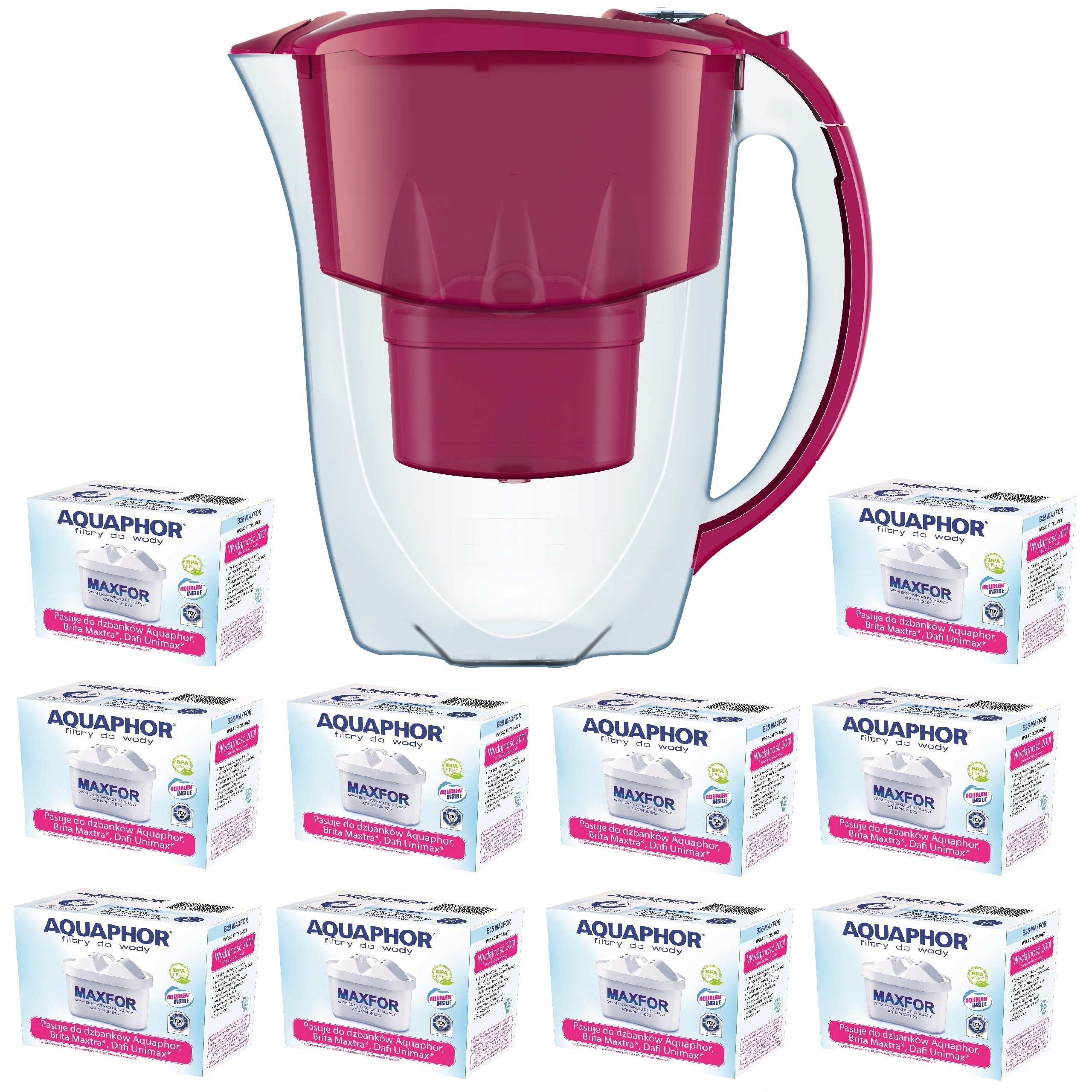 

10 x filtr do wody Aquaphor do Brita Dafi +Dzbanek