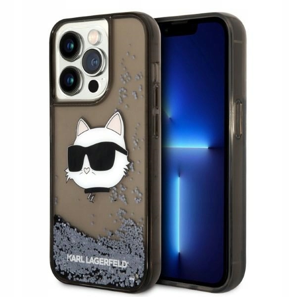 Pouzdro Karl Lagerfeld Liquid Glitter Choupette Head Pro Iphone 14 Pro