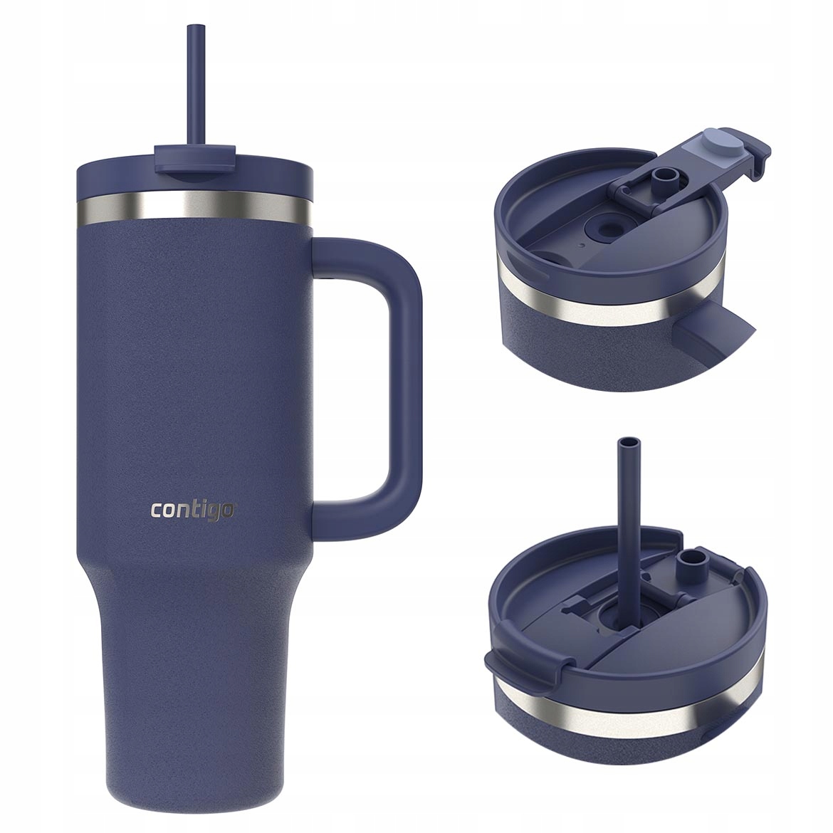 Termohrnek s brčkem na vodu Streeterville Tumbler 1200 ml Indigo