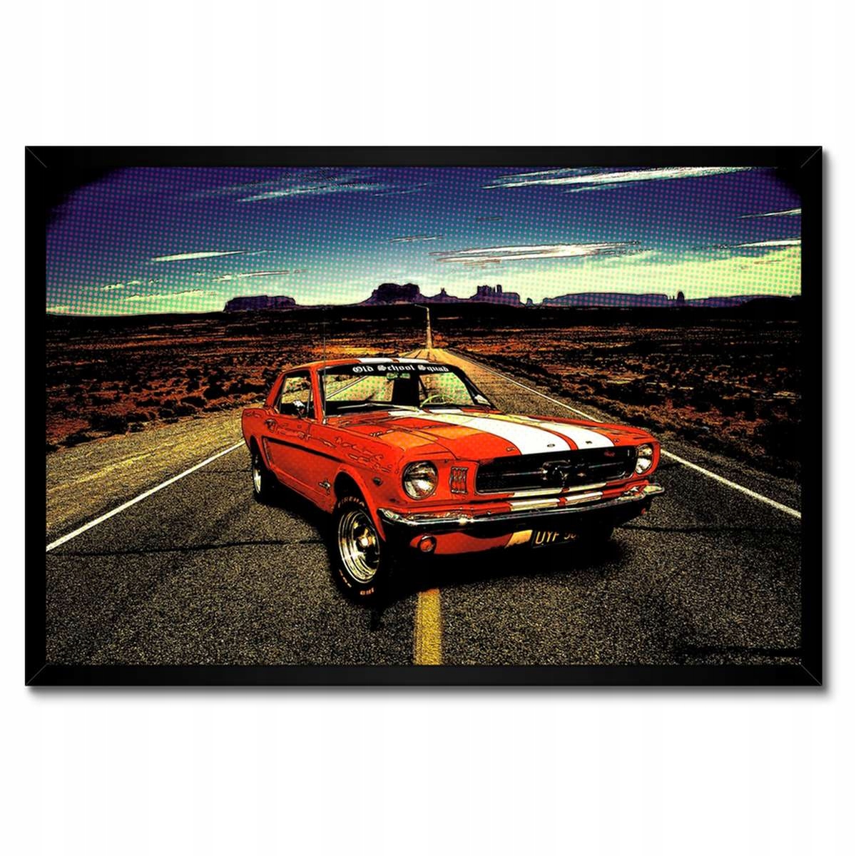 Plakáty v rámu 60x40 Červený Ford Mustang