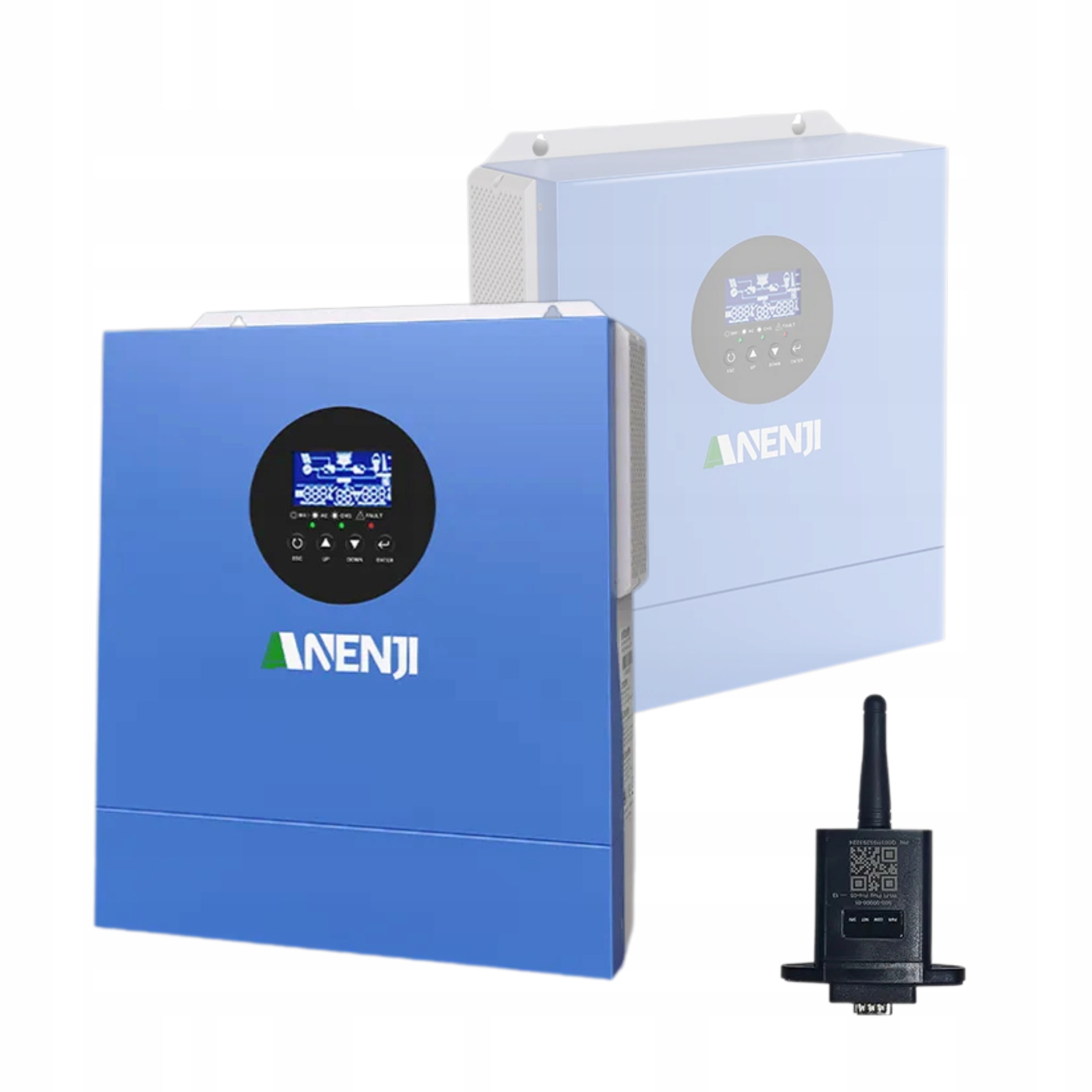 Hybrydowy Falownik Solarny Anenji 2KW 2000W Wifi 12V Czysta Sinusoida 230V