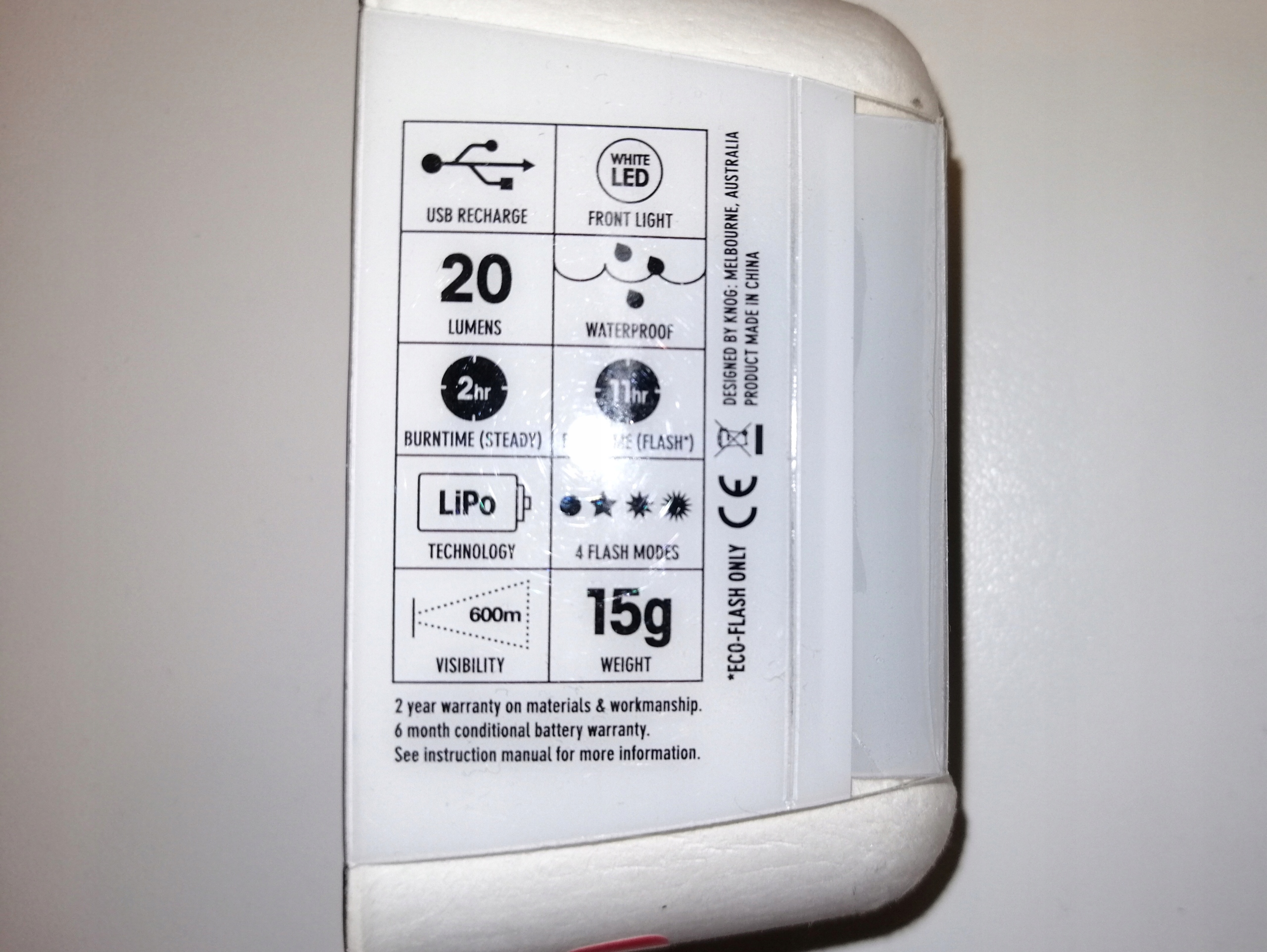 LAMPKA PRZÓD KNOG BLINDER 1 USB COG GOLD -60% Model Blinder 1