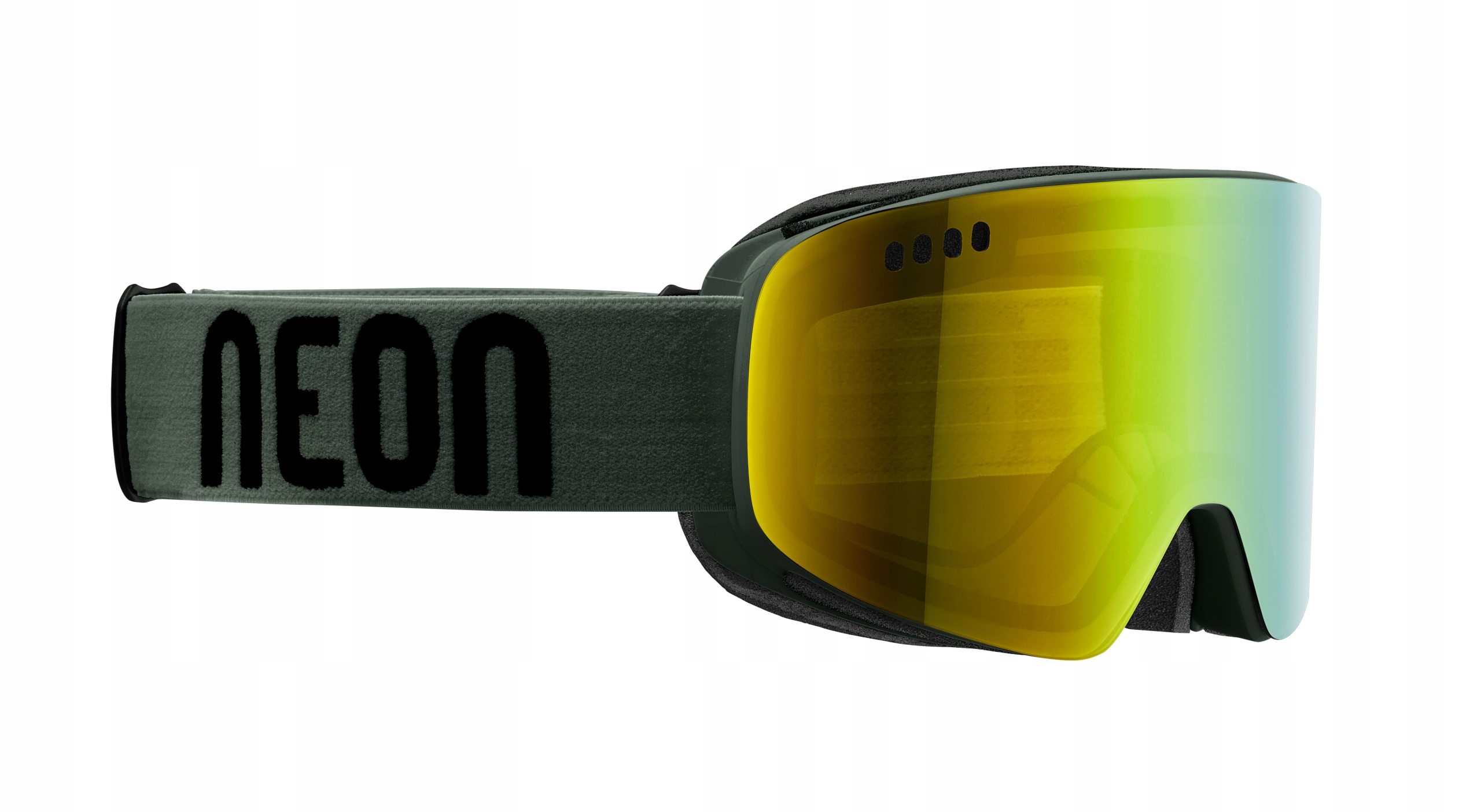 Lyžařské Brýle Neon Light Army Green Mirror Gold CAT3