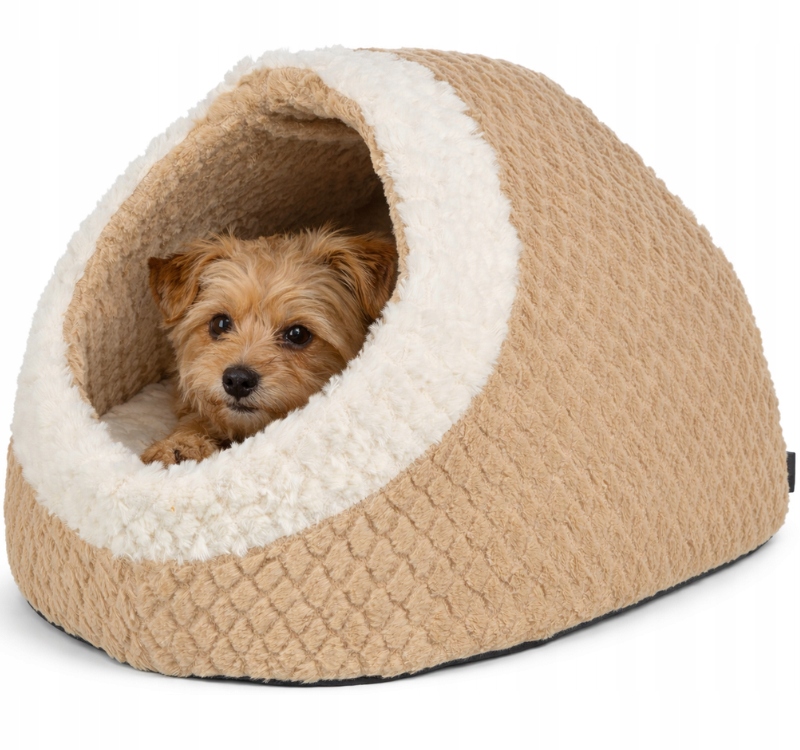 Trixie Kaline Pelíšek plyšová kočičí budka pro psa hnědá krémová 41x26x35 cm