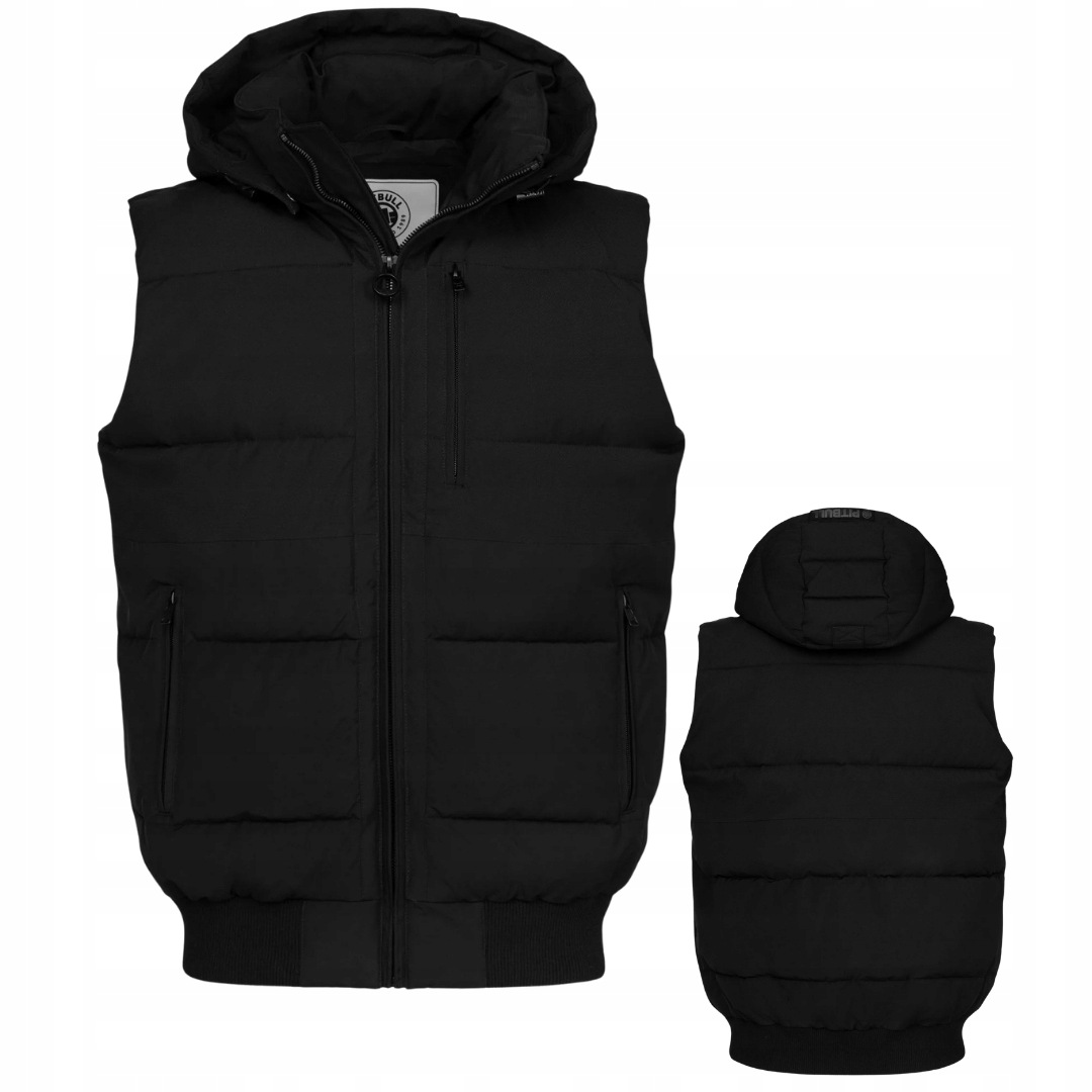 Pitbull West Coast Vesta Bunda Bez Rukávů S Kapucí Patton Black 3XL