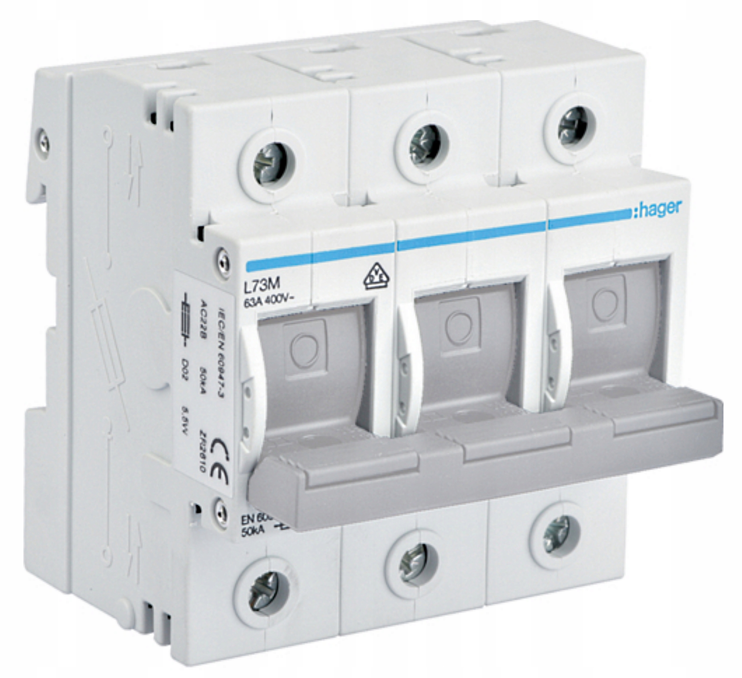 Izolační odpojovač Pojistka D02 3P 63A L73M